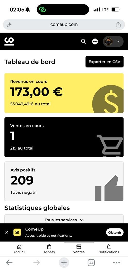 Preuve de revenus ComeUp